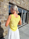 Joy Sleeveless Crochet Top - Yellow