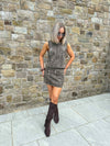 Chia High Waist Mini Skirt - Fondue Fudge Snake