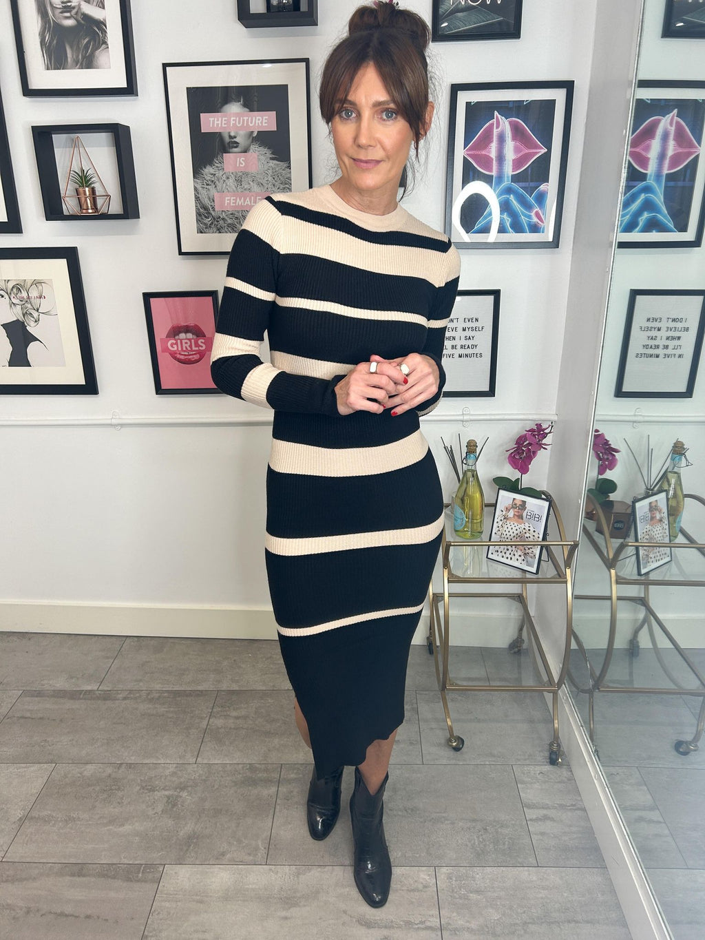 Pernille Striped Knit Dress