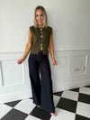 Roxane Knitted Waistcoat - Khaki