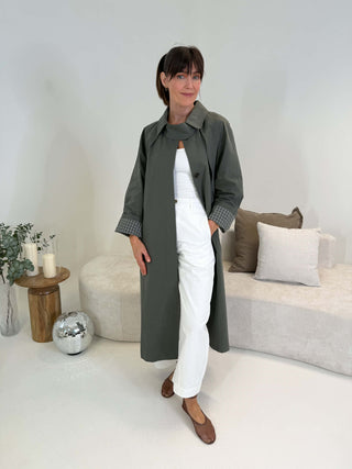 Faye Trench Coat - Grey