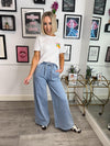 Jemma Denim Joggers - Light Blue