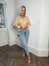 Noisy May MONI High Waisted Ankle Jeans - Light Blue
