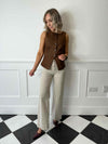 Rakel Suede Waistcoat - Brown