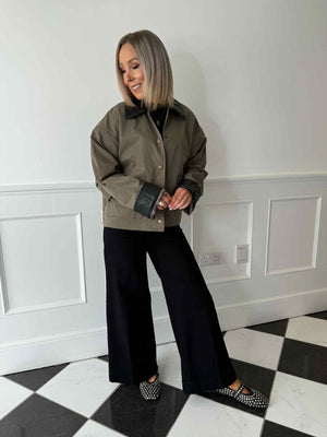 Nora Collar Jacket - Morel