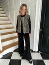 Lillie Sleeveless Bubble Hem Jacket - Leopard