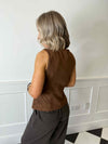 Rakel Suede Waistcoat - Brown