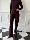 Karina Straight Leg Jeans - Burgundy
