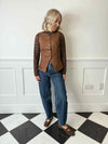 Rakel Suede Waistcoat - Brown