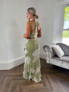 Nova Maxi Dress - Olive Floral