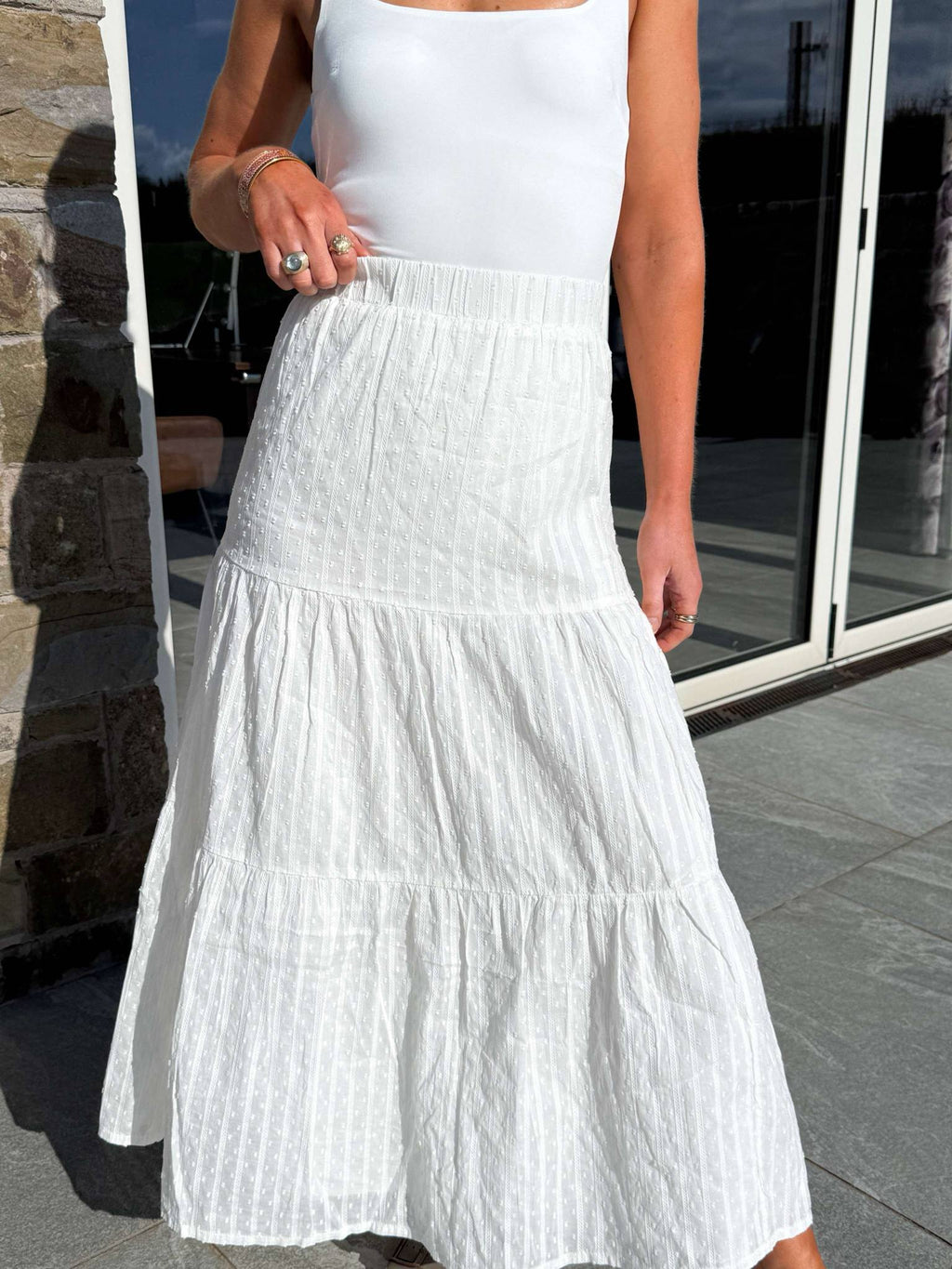 Fiona Ankle Skirt - Ivory