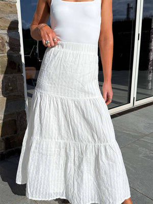 Fiona Ankle Skirt - Ivory
