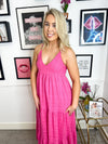 Kimi Strappy Summer Dress - Fuchsia
