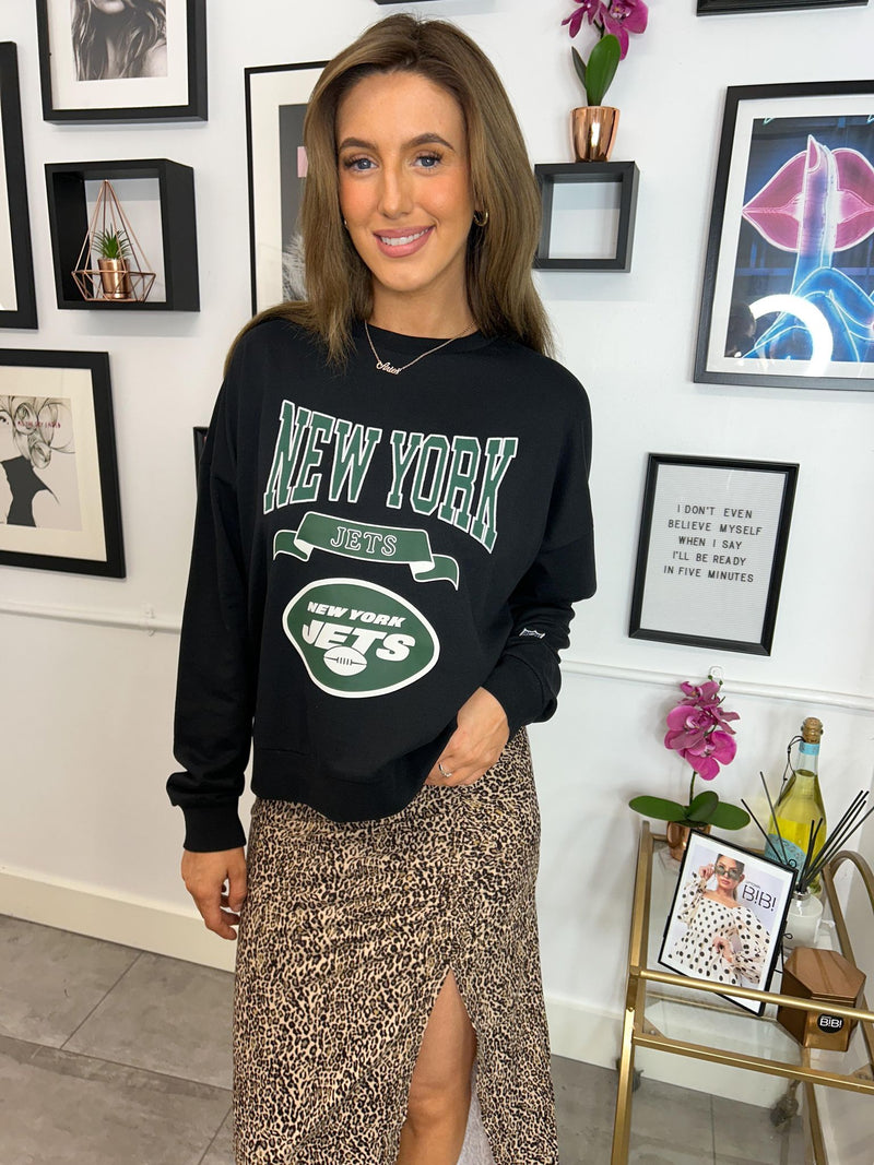 Mariel New York Jets Sweatshirt Black Uptown BIBI