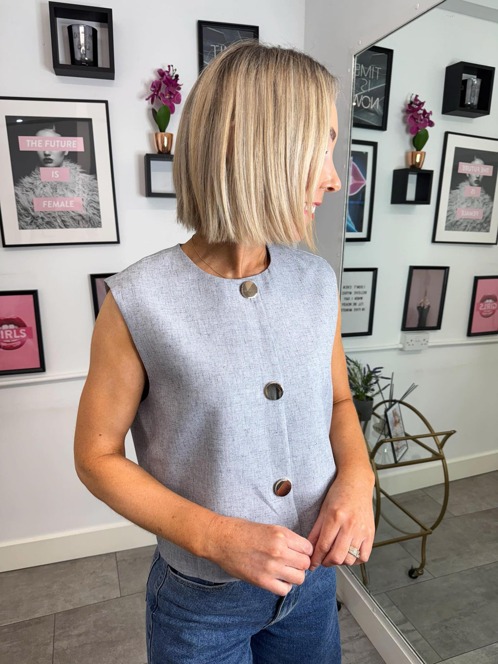 Minnie Waistcoat - Grey