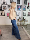 Payton Tie Neck Blouse - Taupe