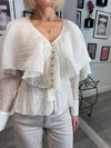 Jane Button Front Blouse - Beige