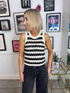 Laika Crochet Vest - Monochrome
