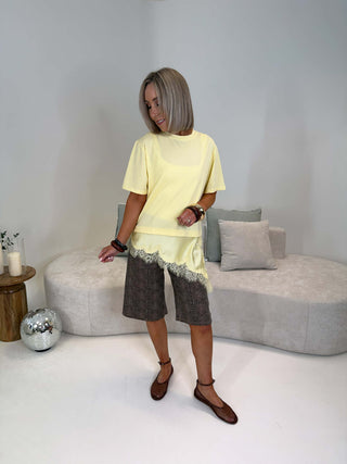 Salume Denim Shorts - Leopard