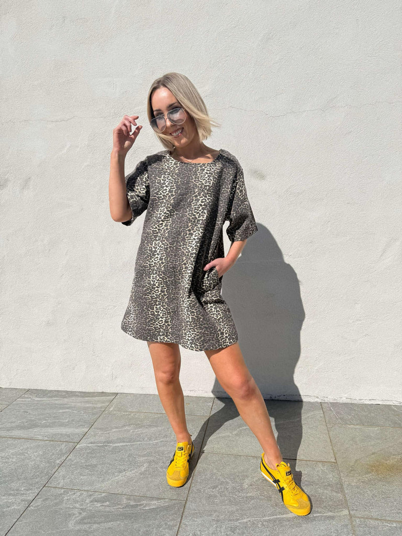 Maddie Shift Dress - Leopard