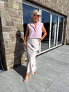 Yaz Denim Waistcoat - Light Pink