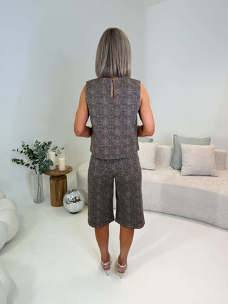 Salume Denim Shorts - Leopard