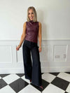 Dandy PU Sleeveless Top - Windsor Wine