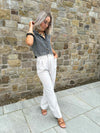 Yaz Denim Waistcoat - Washed Black