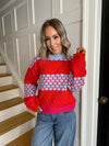 Janel Knit - Beetroot/Lavender & Orange