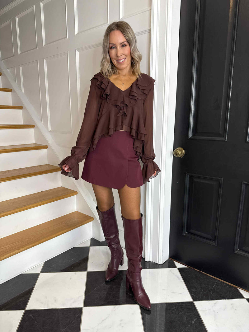 Kelly Skort - Burgundy