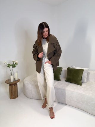 Pippa Short Belted Trench Coat - Mocha