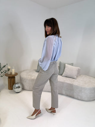 Pam Lace Blouse - Sky Blue