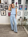 Smidi Denim Top - Light Blue Denim