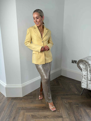 Bently Tailored Fitted Blazer - Lemon