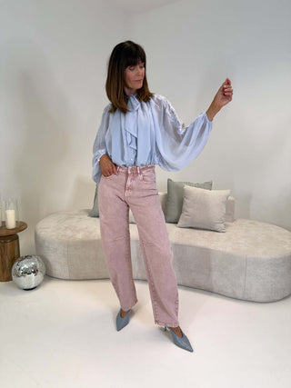 Pam Lace Blouse - Sky Blue