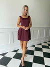 Courtney Bow Dress - Plum