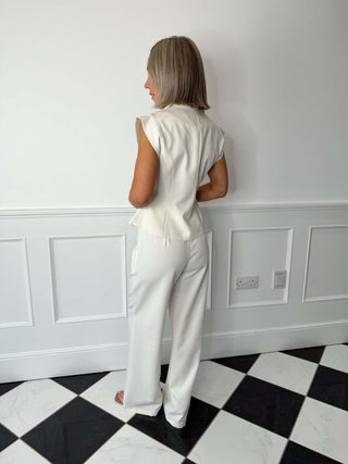 Bex Tailored Waistcoat - Ivory