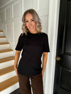 Skylar Split T-Shirt - Black