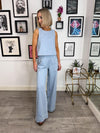 Smidi Denim Top - Light Blue Denim