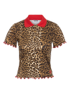 Molly Polo Neck Top - Leopard