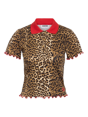 Molly Polo Neck Top - Leopard