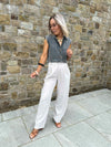 Yaz Denim Waistcoat - Washed Black