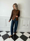 Rakel Suede Waistcoat - Brown