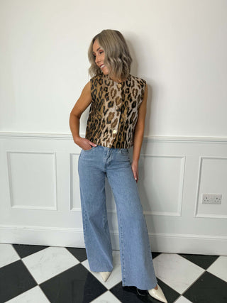 Mae Waistcoat - Leopard Print
