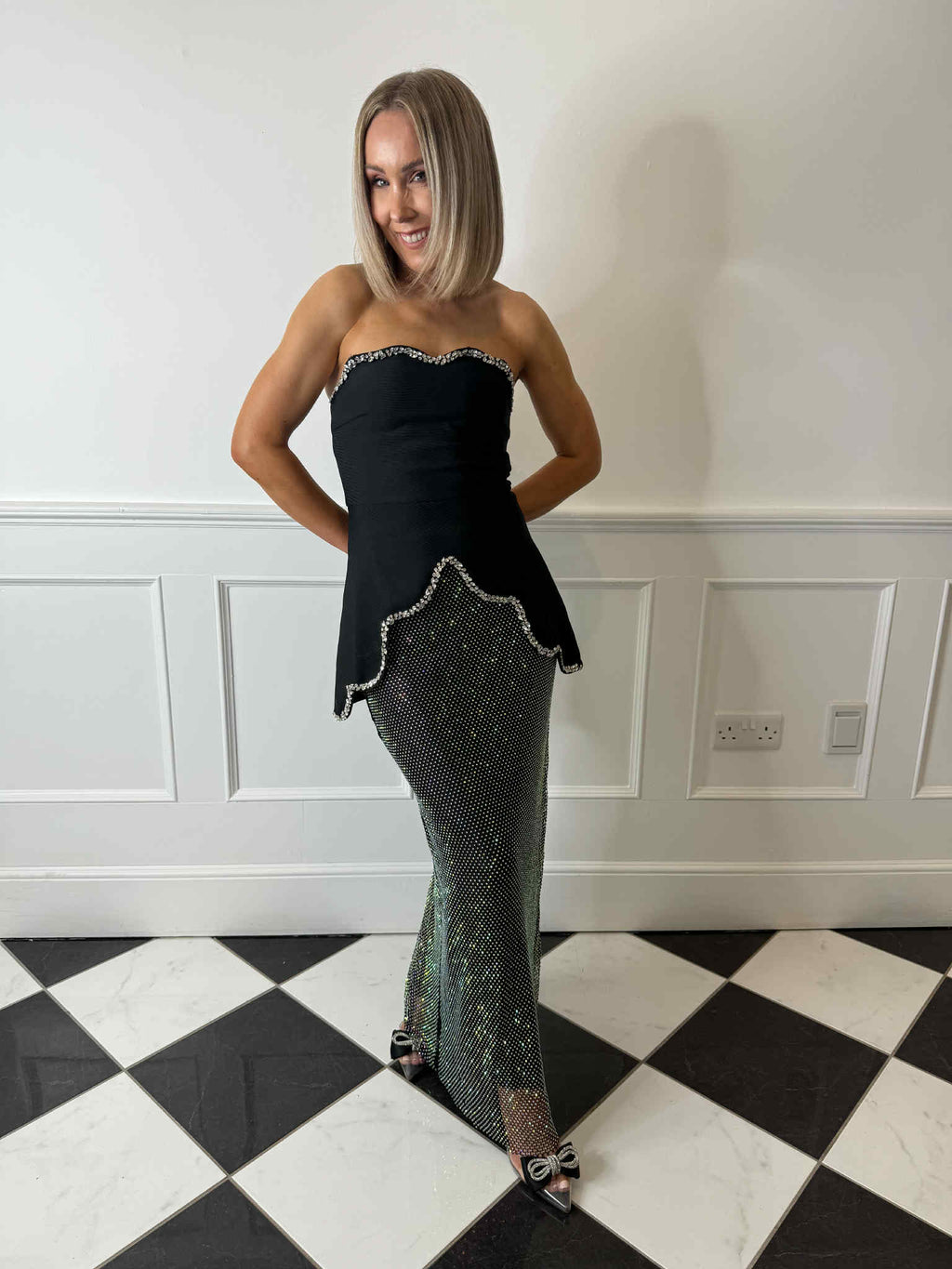 **PRE-ORDER**Shelby Embellished Co-Ord Set - Black