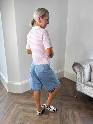 Sky Jorts - Medium Blue Denim