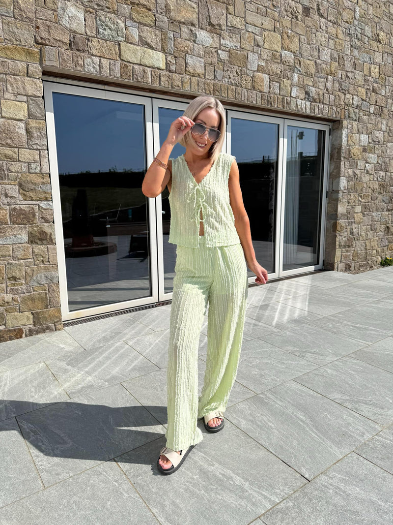 Tobine Tie Waistcoat - Lime Green