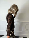 Alicia Lace Bow Top - Brown
