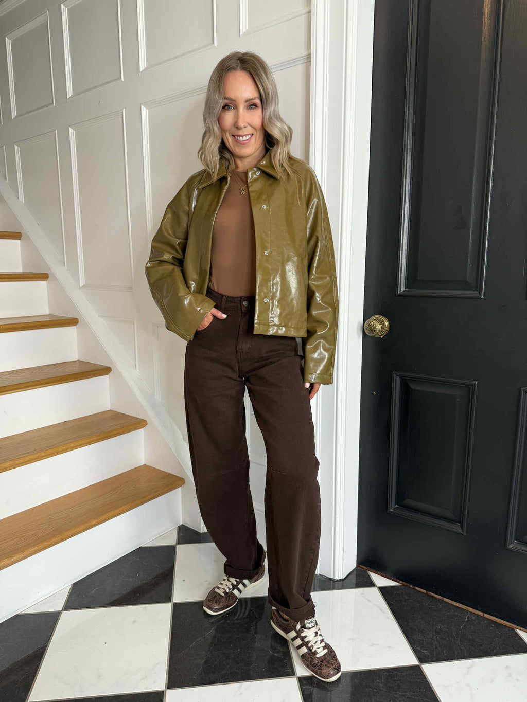 Merry Coated Jacket - Olive