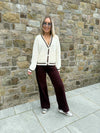 Charlie Knitted Cardigan - Cloud Dancer/Windsor